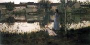 William Stott of Oldham The Ferry Spain oil painting artist